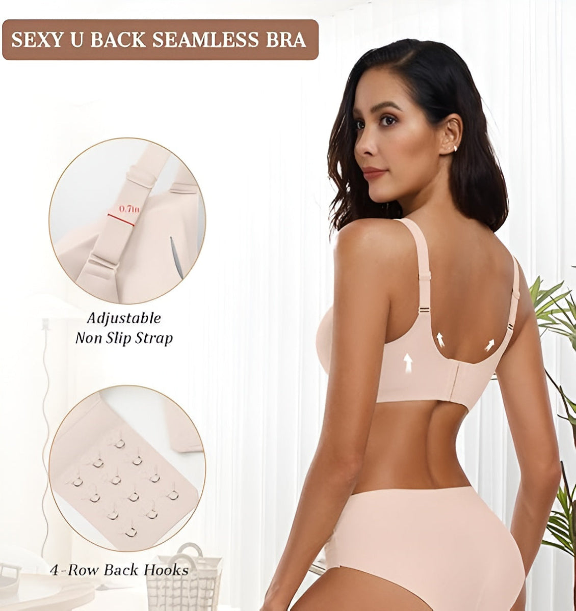 Crenated Wireless Push Up Bra