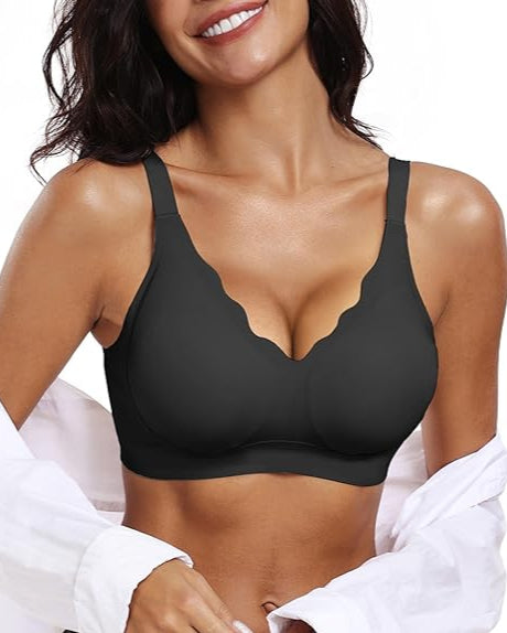 Crenated Wireless Push Up Bra