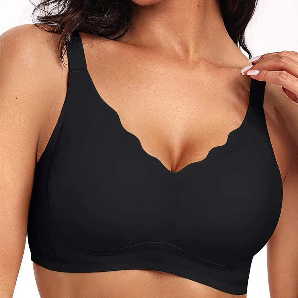 Crenated Wireless Push Up Bra
