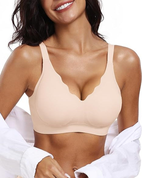 Crenated Wireless Push Up Bra