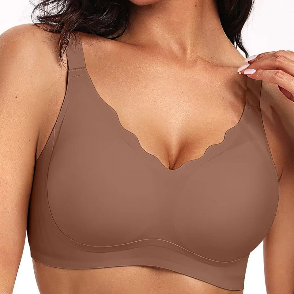 Crenated Wireless Push Up Bra