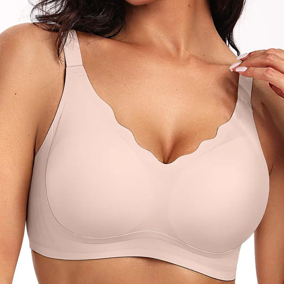 Crenated Wireless Push Up Bra